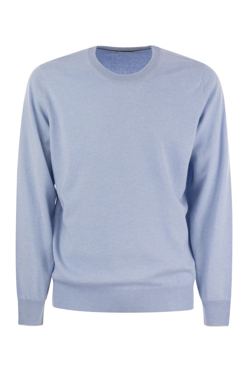 Men's Pure Cashmere Hazeltnut Crew-Neck Sweater - 2024 Collection