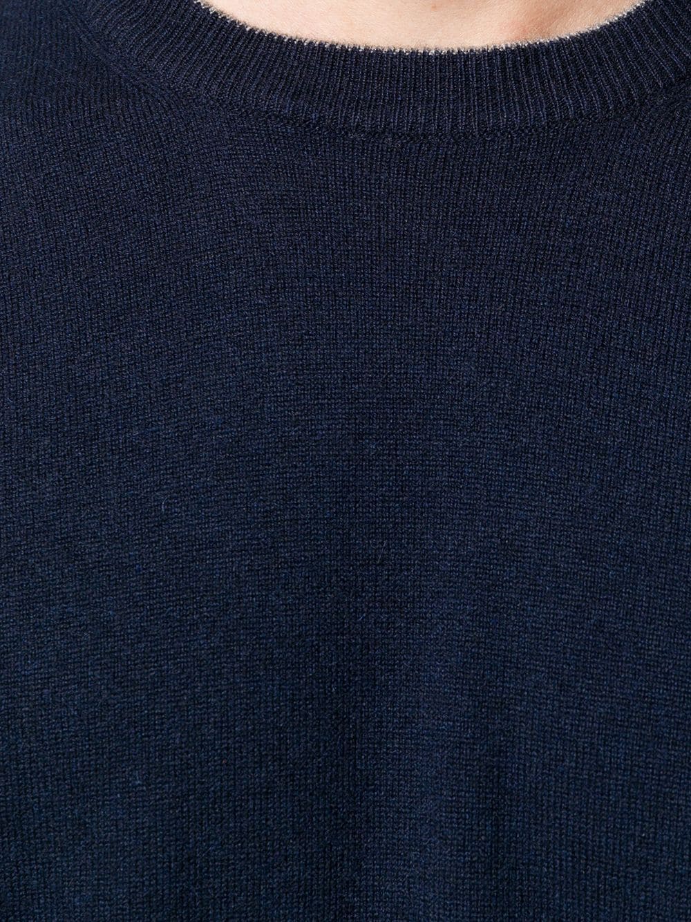 BRUNELLO CUCINELLI Luxury Dark Blue Cashmere Crewneck Sweater