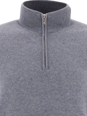 BRUNELLO CUCINELLI Men's Half-Zip Cashmere Sweater - Regular Fit