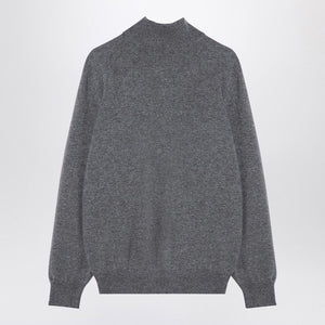 Áo Len Cổ Lọ Màu Xám Bằng Cashmere