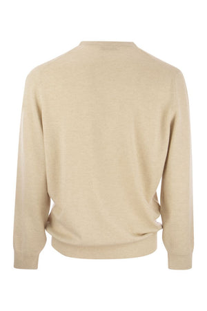 Luxurious Navy Blue Cashmere Sweater for Men