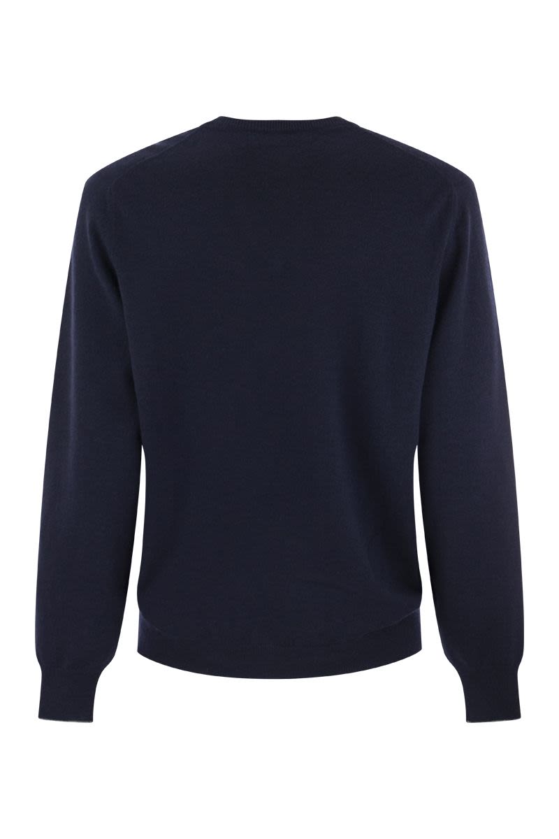 Luxurious Navy Blue Cashmere Sweater for Men