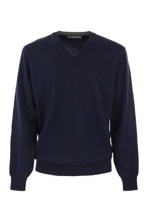 Luxurious Navy Blue Cashmere Sweater for Men