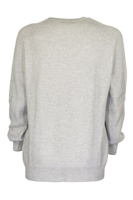 Men's Luxurious Grey Cashmere Sweater