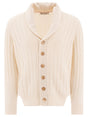 BRUNELLO CUCINELLI Cashmere Flat Rib Cardigan - Regular Fit, Long Sleeves