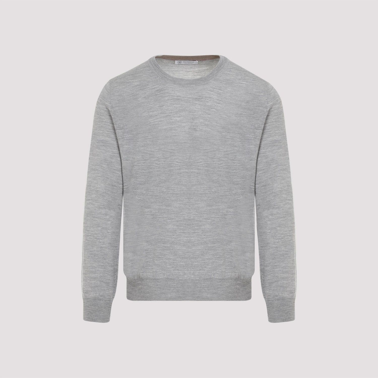 BRUNELLO CUCINELLI Men's Grey Cashmere Sweater for FW23