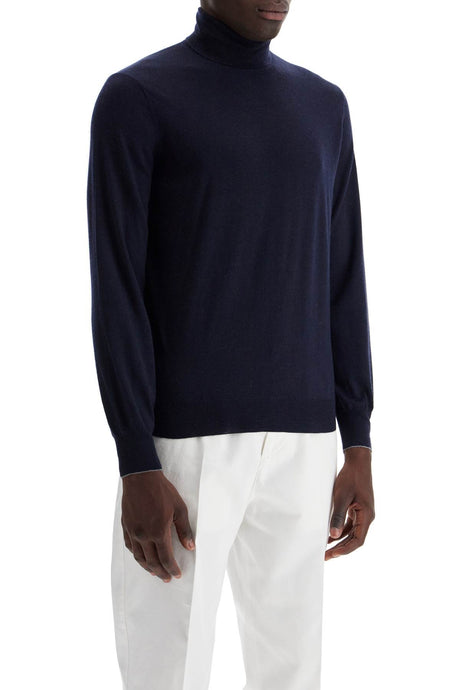 BRUNELLO CUCINELLI Elegant High-Neck Pullover Sweater in Virgin Wool Blend