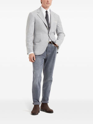 BRUNELLO CUCINELLI Iconic Fit Denim Jeans - Beluga Grey