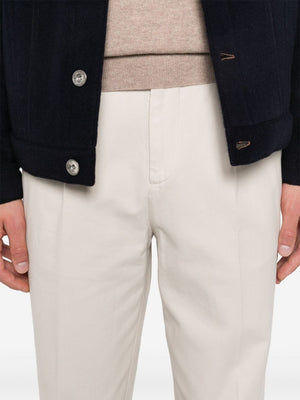 BRUNELLO CUCINELLI Refined Cotton Chino Pants in Sand