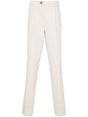 BRUNELLO CUCINELLI Cotton Twill Trousers for Men - Sand Beige