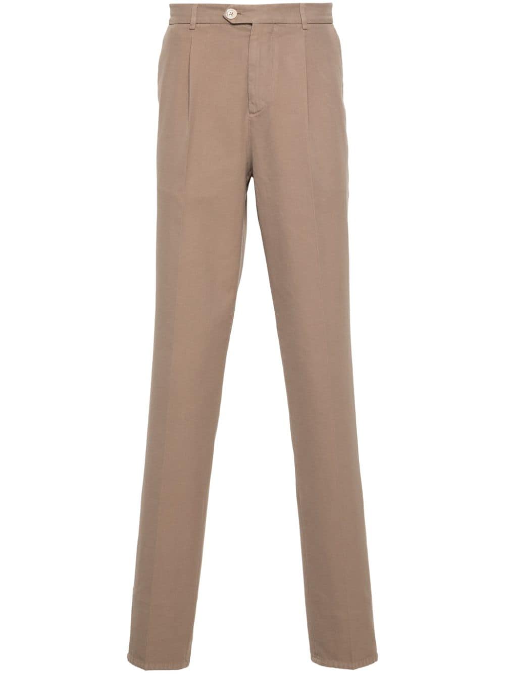 BRUNELLO CUCINELLI Earth Brown Cotton Chino Trousers