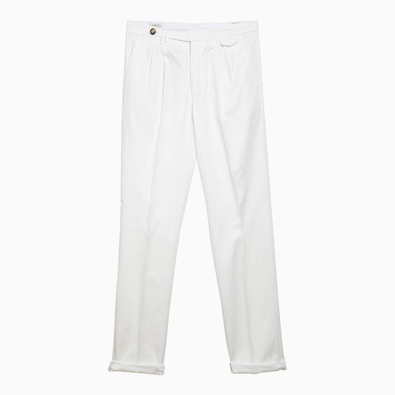 Men's Black Cotton Trousers for SS24