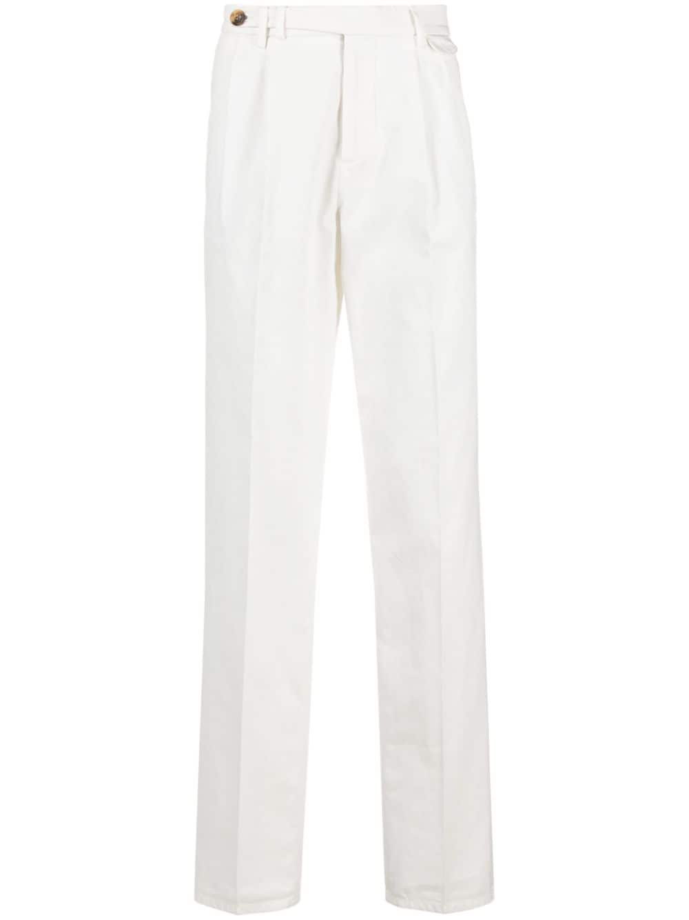 BRUNELLO CUCINELLI Cropped Straight-Leg Cotton Trousers for Men