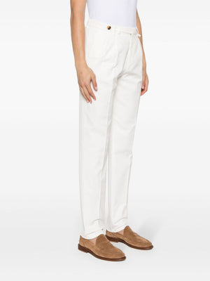 BRUNELLO CUCINELLI Cropped Straight-Leg Cotton Trousers for Men