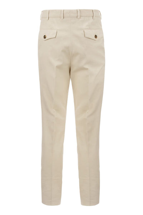 BRUNELLO CUCINELLI Elegant White Cotton Trousers