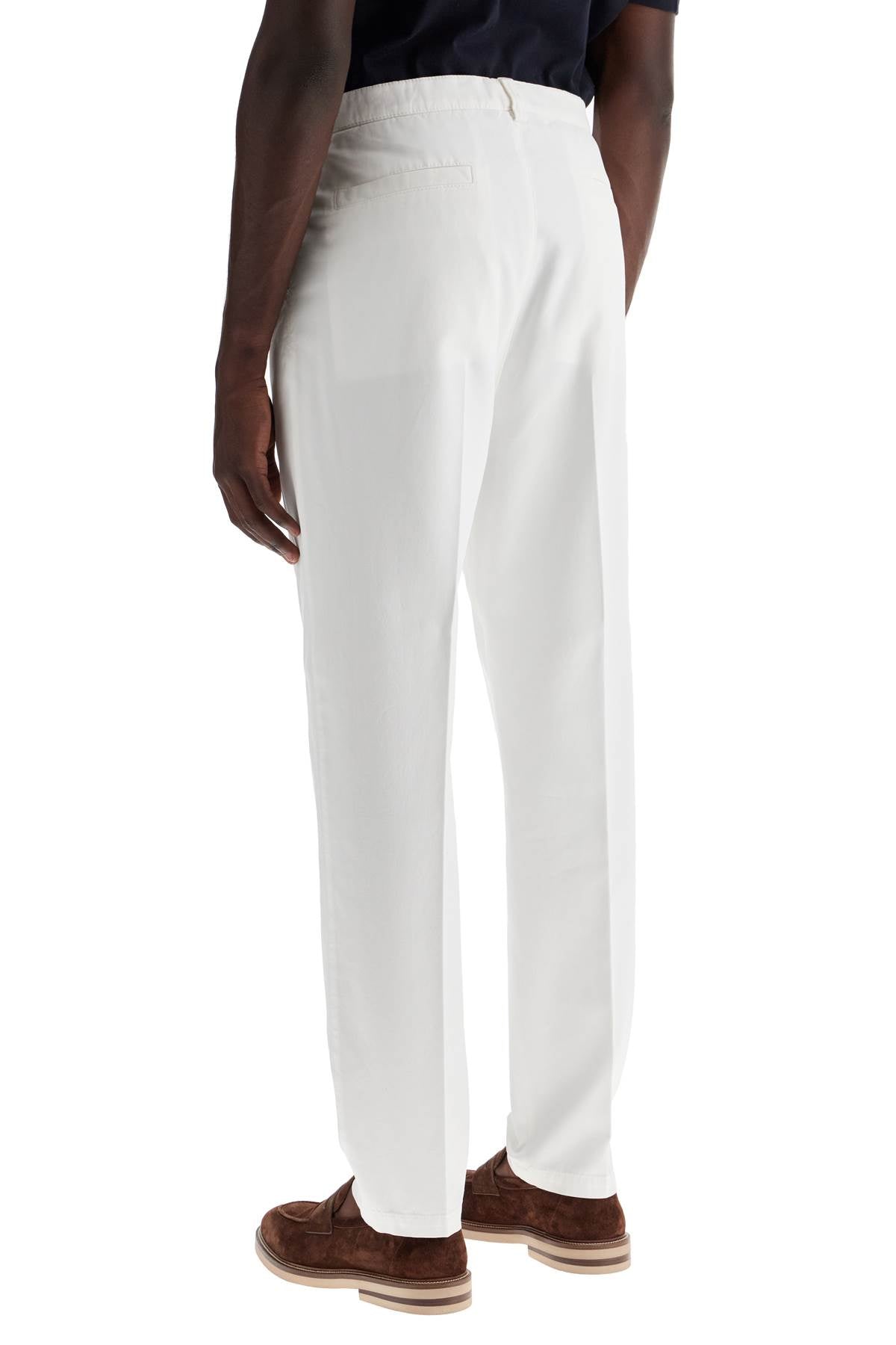 BRUNELLO CUCINELLI Contemporary Twill Gabardine Trousers in Slim Fit