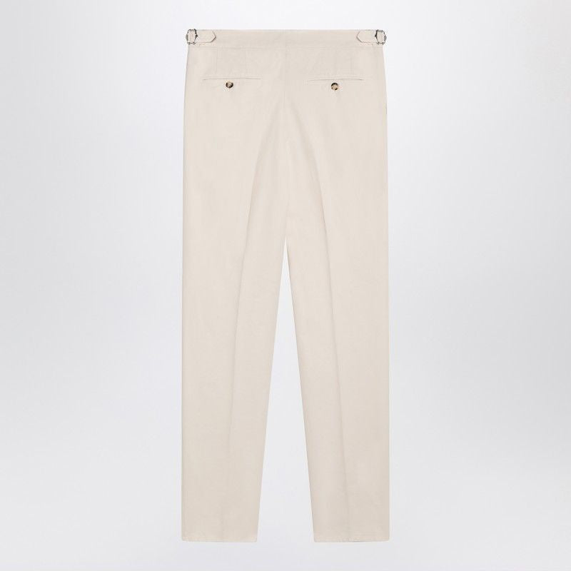 BRUNELLO CUCINELLI Pleated White Trousers