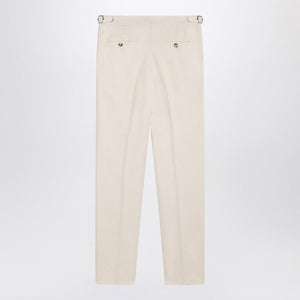 BRUNELLO CUCINELLI Pleated White Trousers