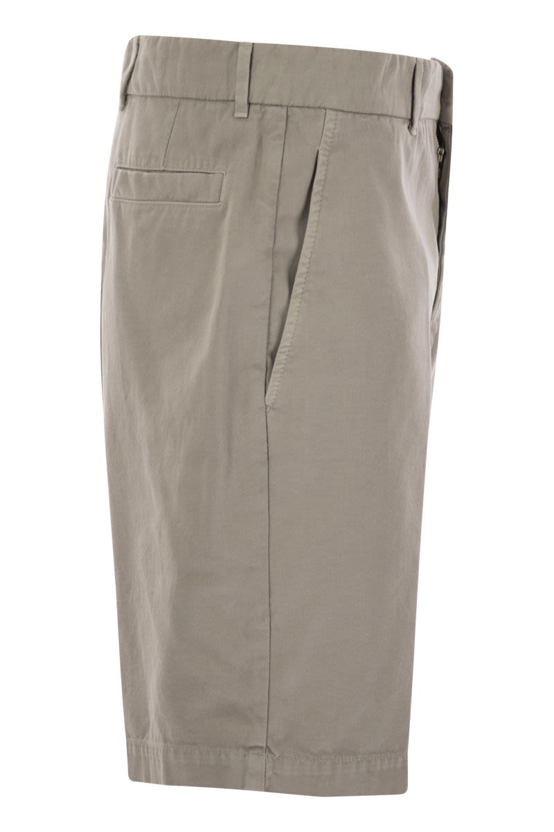 BRUNELLO CUCINELLI Cotton Gabardine Mini Bermuda Shorts