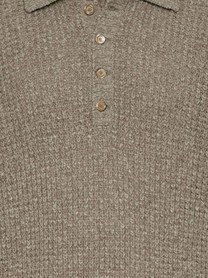 BRUNELLO CUCINELLI Cashmere and Wool Knit Polo for Men