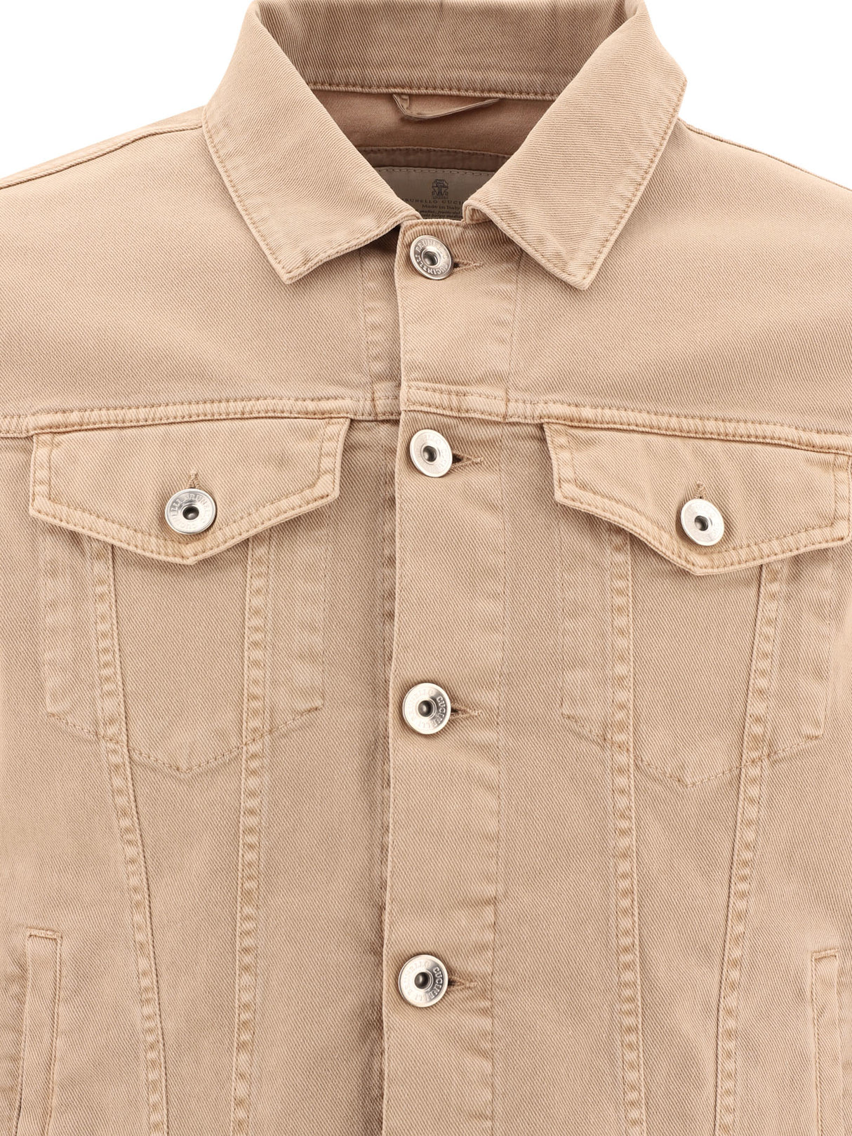 BRUNELLO CUCINELLI 2024 Men's Beige Jacket for Spring/Summer 24 from Italian Fashion House