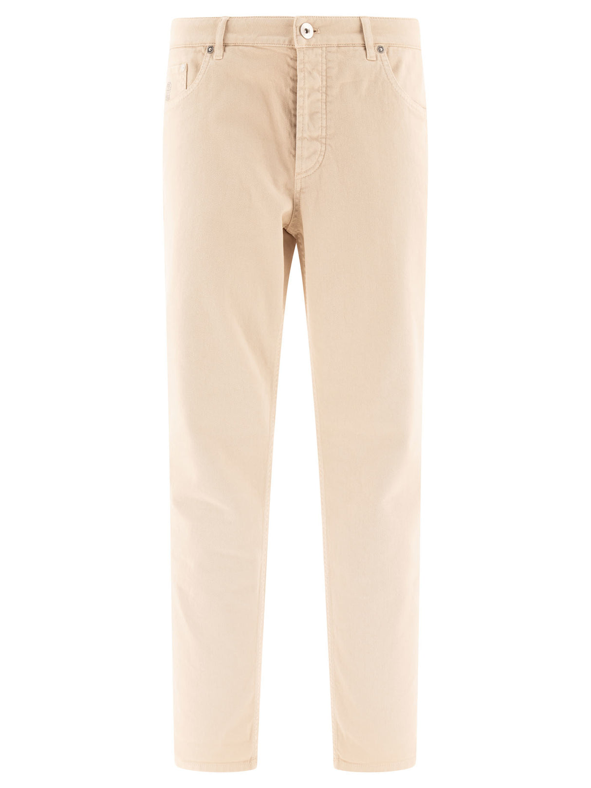 BRUNELLO CUCINELLI Garment-Dyed Men's Regular Fit Trousers