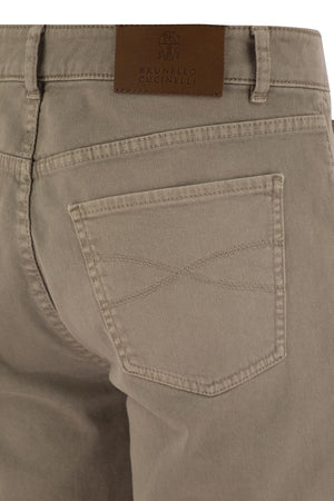 Men's Five-Pocket White Jeans