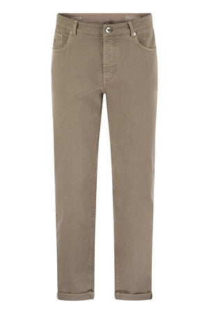 Men's Five-Pocket White Jeans