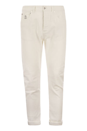 BRUNELLO CUCINELLI Men's 24SS White Denim Straight Pants