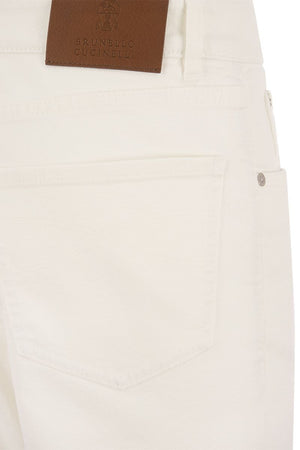 BRUNELLO CUCINELLI Men's 24SS White Denim Straight Pants