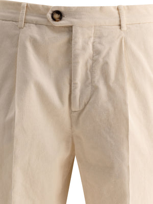 BRUNELLO CUCINELLI Men's Garment-Dyed Leisure Fit Trousers with Pleats - Regular Fit, Mid Rise