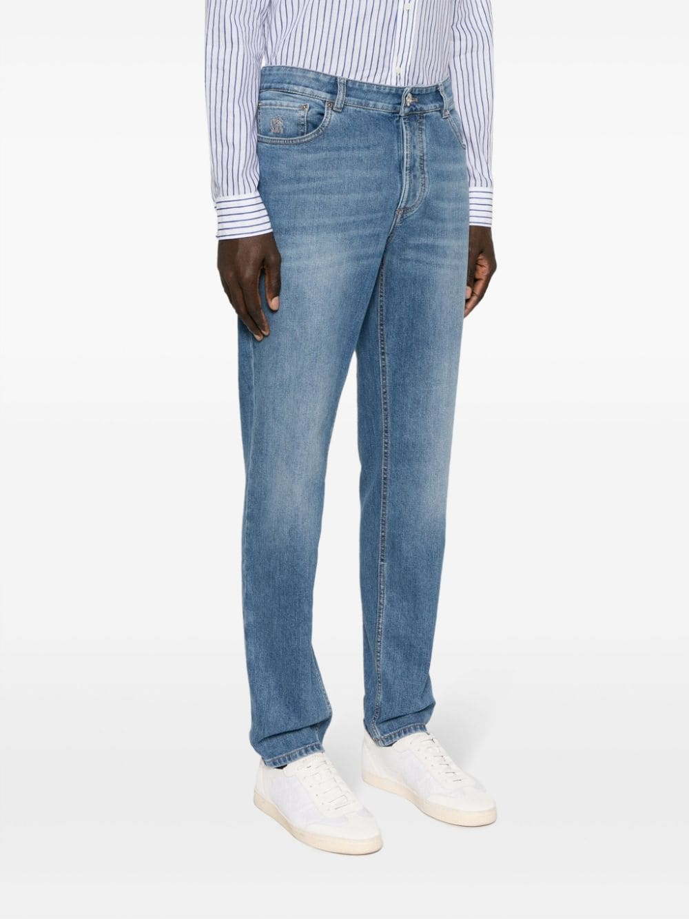 Quần Jeans Cotton Co Giãn Màu Xanh Đen