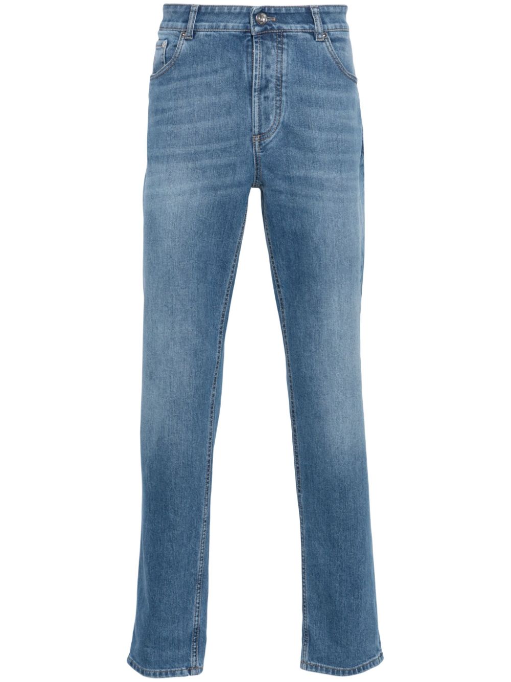 BRUNELLO CUCINELLI Indigo Slim-Fit Stretch Denim Jeans