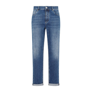 BRUNELLO CUCINELLI Mid-Rise Denim Cotton Jeans