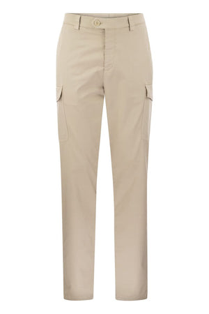 BRUNELLO CUCINELLI Men's Sand Cargo Trousers for Fall/Winter 2023 Collection