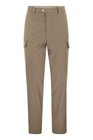 BRUNELLO CUCINELLI Men's Sand Cargo Trousers for Fall/Winter 2023 Collection