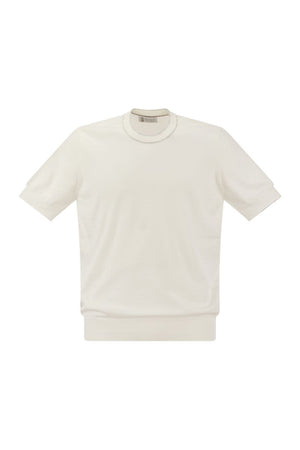 Áo T-Shirt Cổ Tròn Nam Mùa Hè - 100% Cotton, Tay Ngắn, Màu Kem