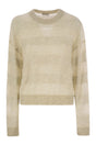 BRUNELLO CUCINELLI Striped Mohair and Wool Sweater - Women's Crew Neck, FW24