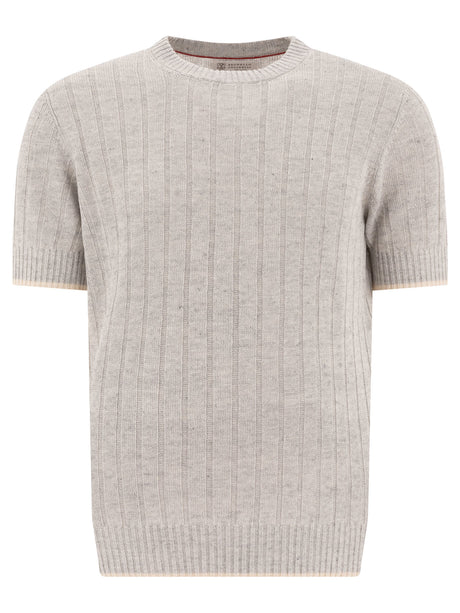 BRUNELLO CUCINELLI Short-Sleeved Knit Top for Men