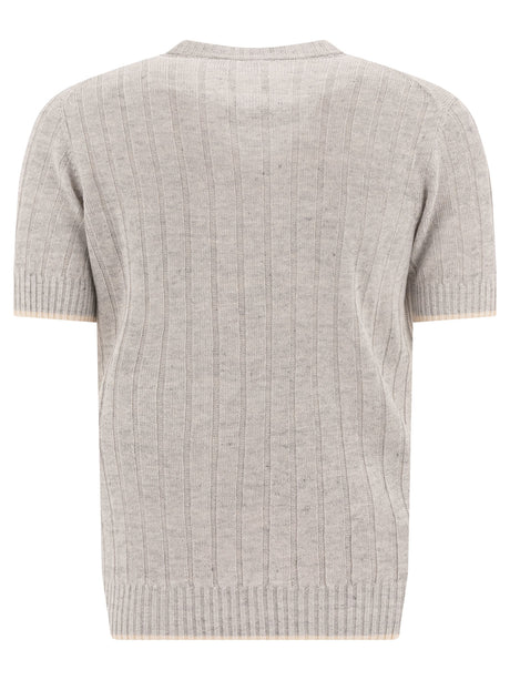 BRUNELLO CUCINELLI Short-Sleeved Knit Top for Men