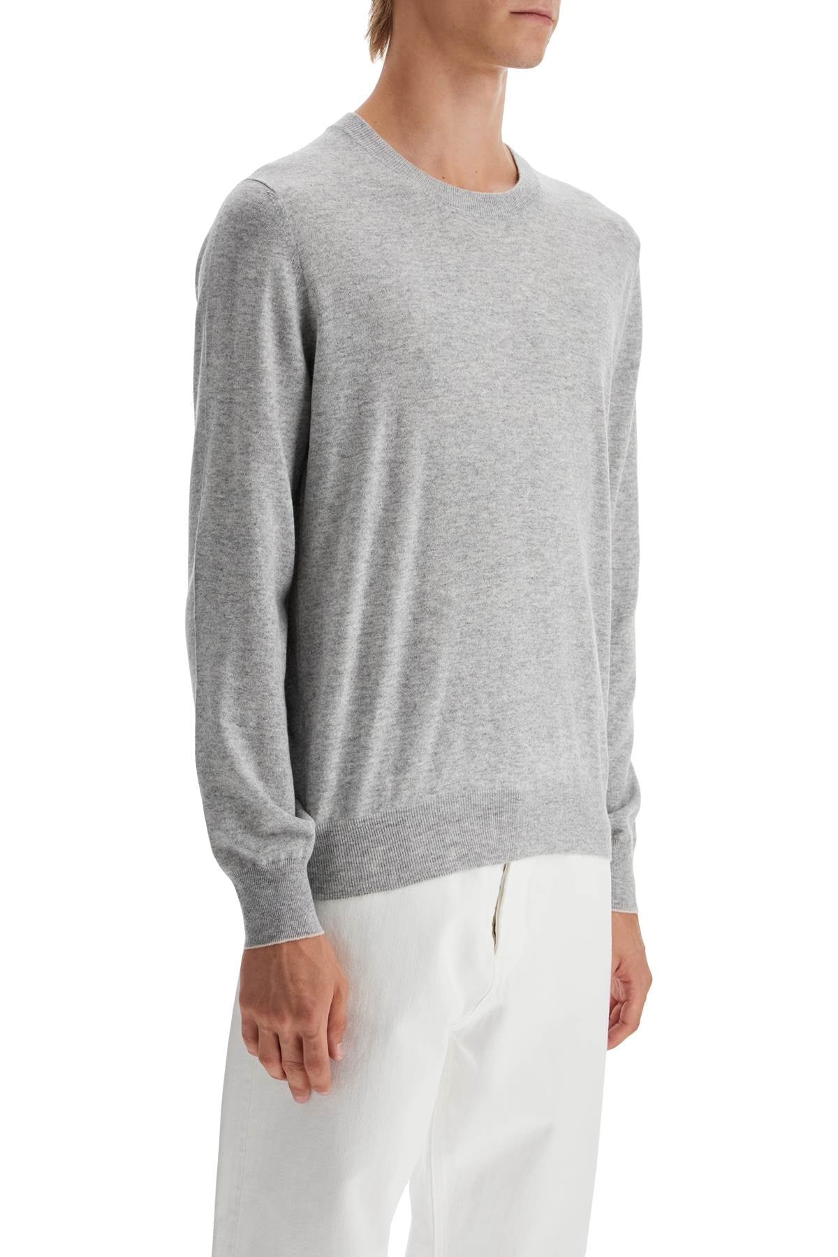 BRUNELLO CUCINELLI Lightweight Crew Neck Cashmere Pullover for Men - Relaxed Fit