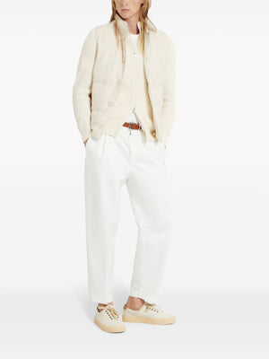 BRUNELLO CUCINELLI White 24SS Men's Sweater - High-Quality Fashion for Every Season