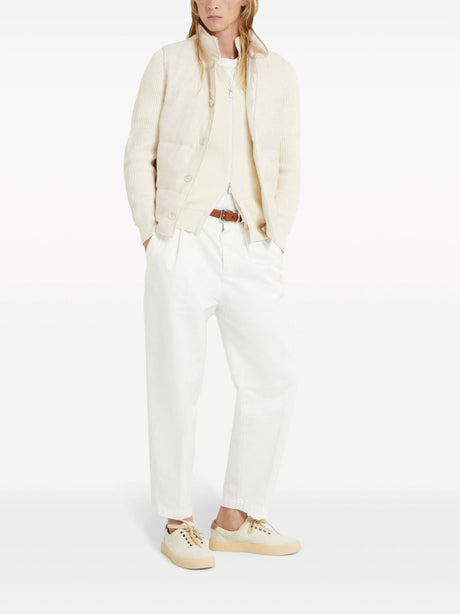 BRUNELLO CUCINELLI White 24SS Men's Sweater - High-Quality Fashion for Every Season
