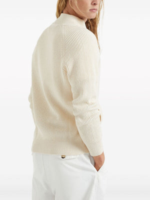 BRUNELLO CUCINELLI White 24SS Men's Sweater - High-Quality Fashion for Every Season