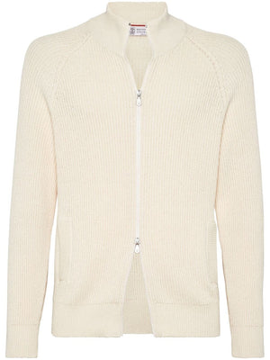 BRUNELLO CUCINELLI White 24SS Men's Sweater - High-Quality Fashion for Every Season