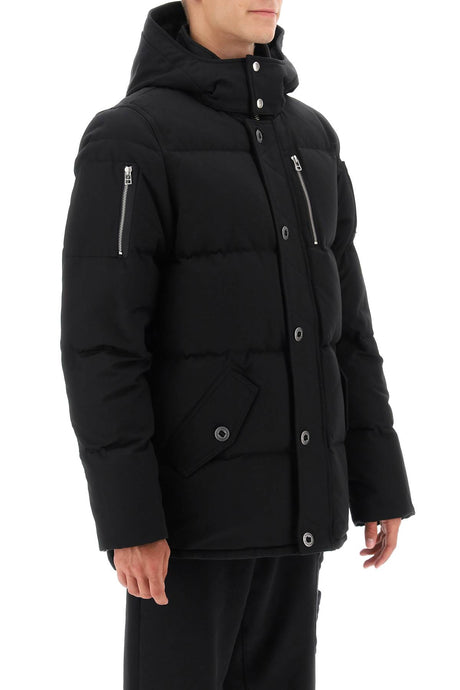 MOOSE KNUCKLES Urban Ballistic Bomber Down Jacket with Detachable Hood