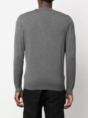 Men's Botton Cardigan in Grigio Melange for FW22