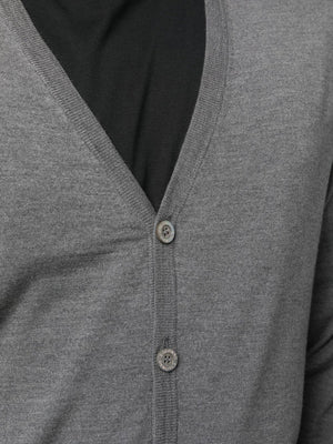 Men's Botton Cardigan in Grigio Melange for FW22