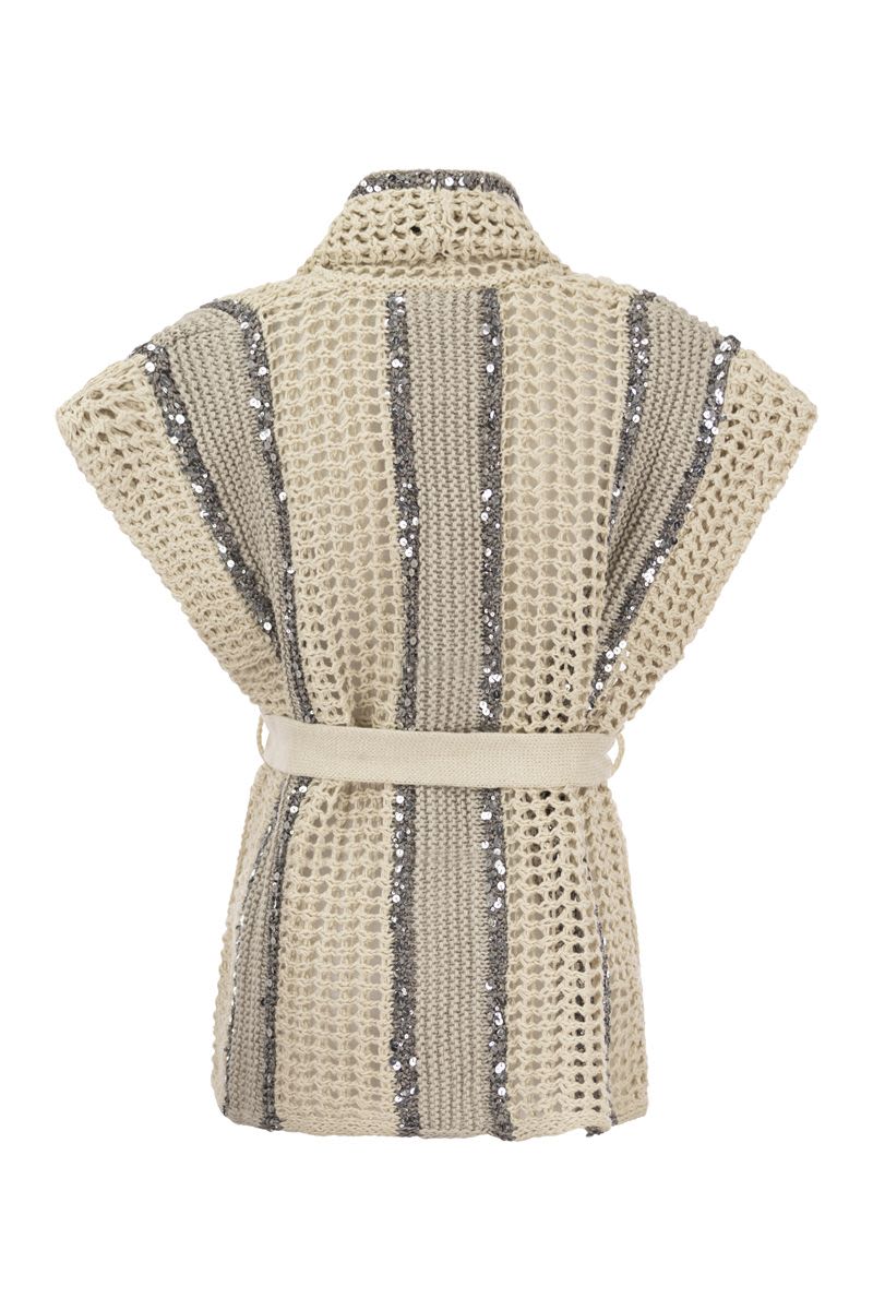 BRUNELLO CUCINELLI Dazzling Stripe Mini Cardigan