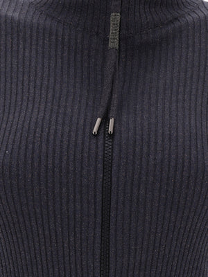 BRUNELLO CUCINELLI Navy Cardigan with Lamé Details for Women - SS24 Collection